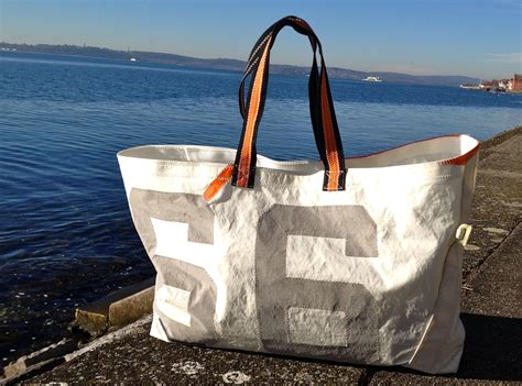 beach bag made from sails.